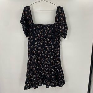 American Eagle Outfitters Square Neck Short Sleeve Floral Mini Dress Size XL